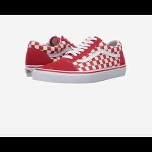 Red checkered vans